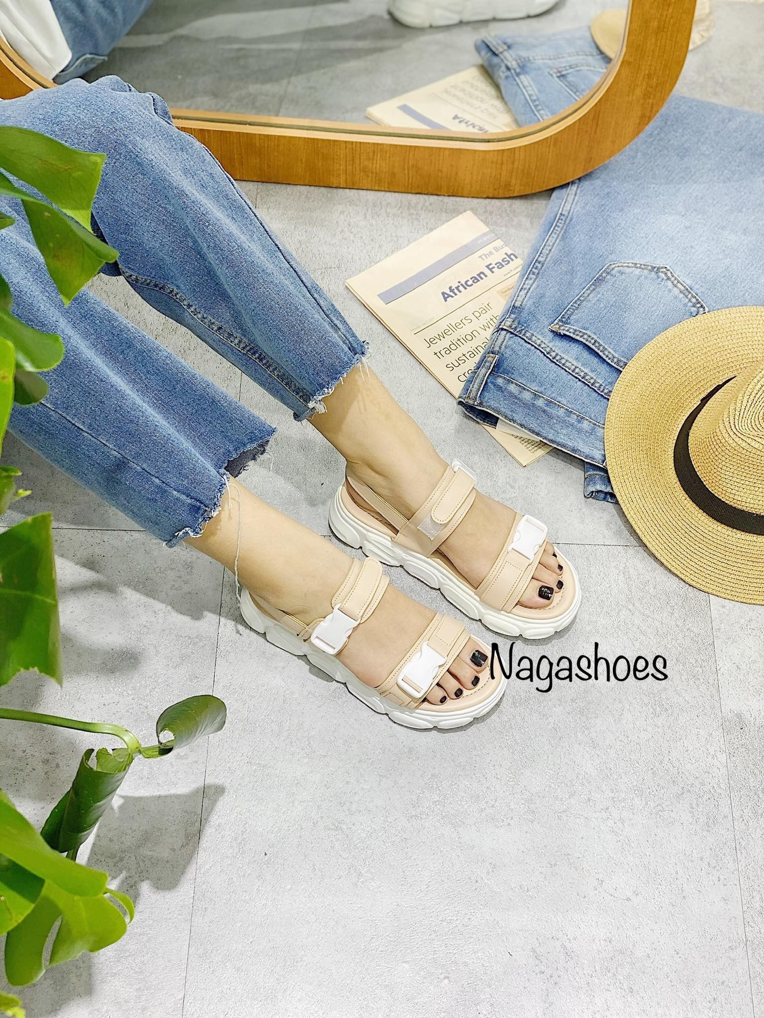 SANDAL THỂ THAO 2 QUAI KHÓA 4P NAS177