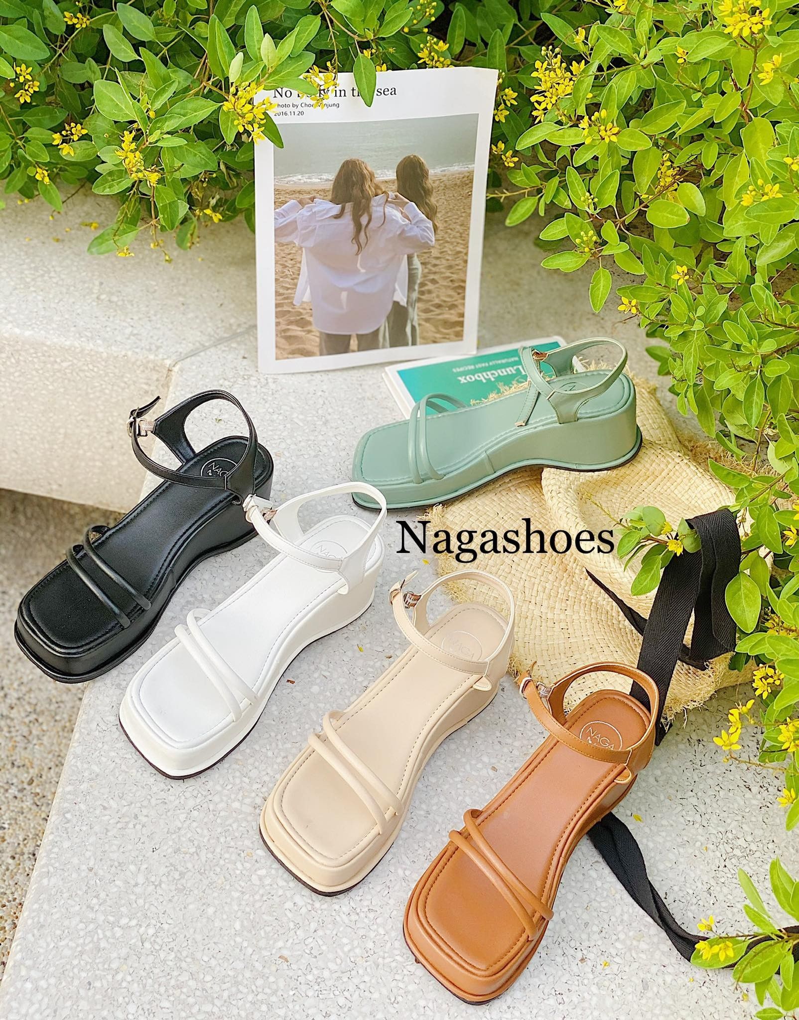 Sandal Đế Xuồng 2 Quai Ngang 6P NAS192