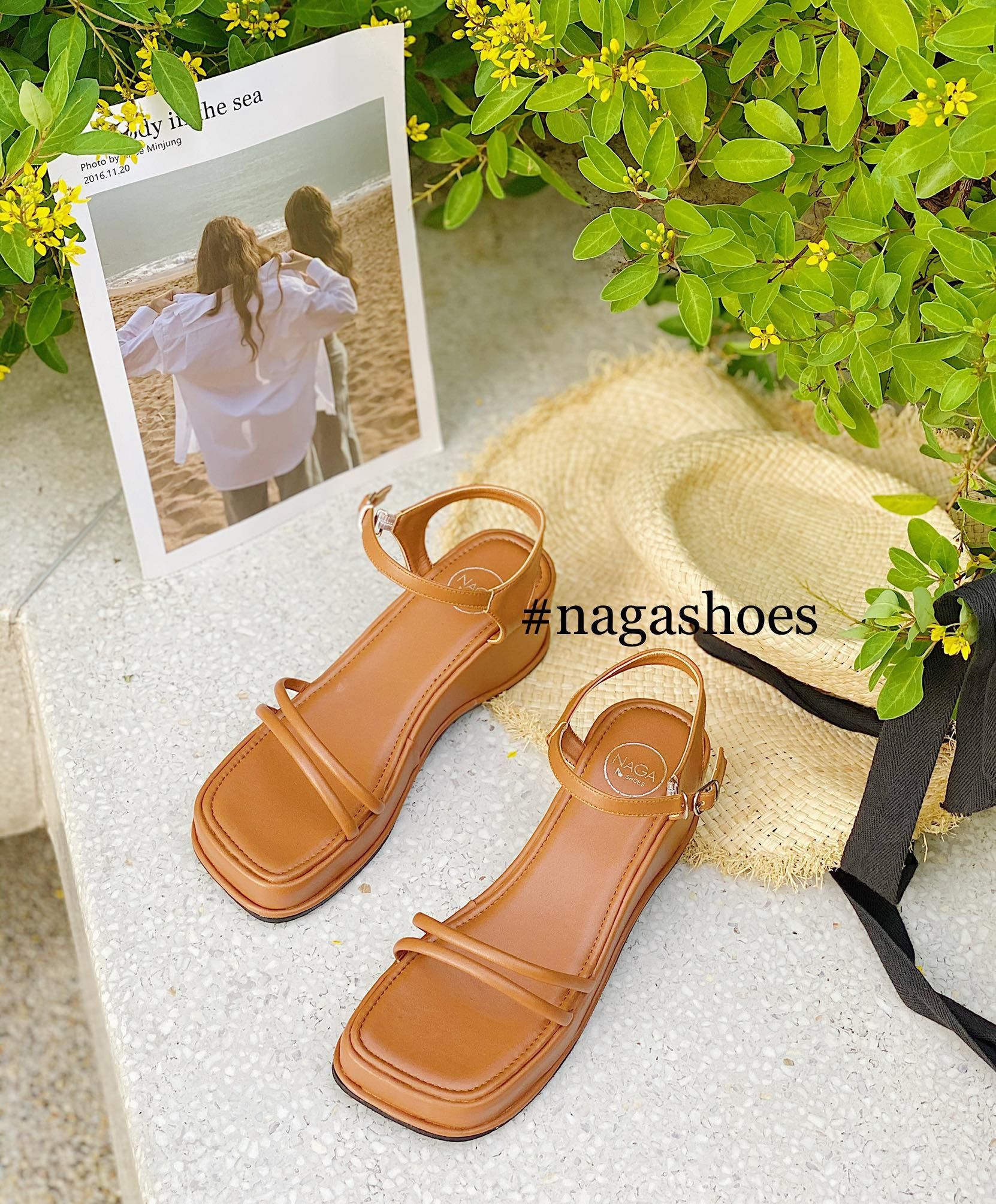 Sandal Đế Xuồng 2 Quai Ngang 6P NAS192