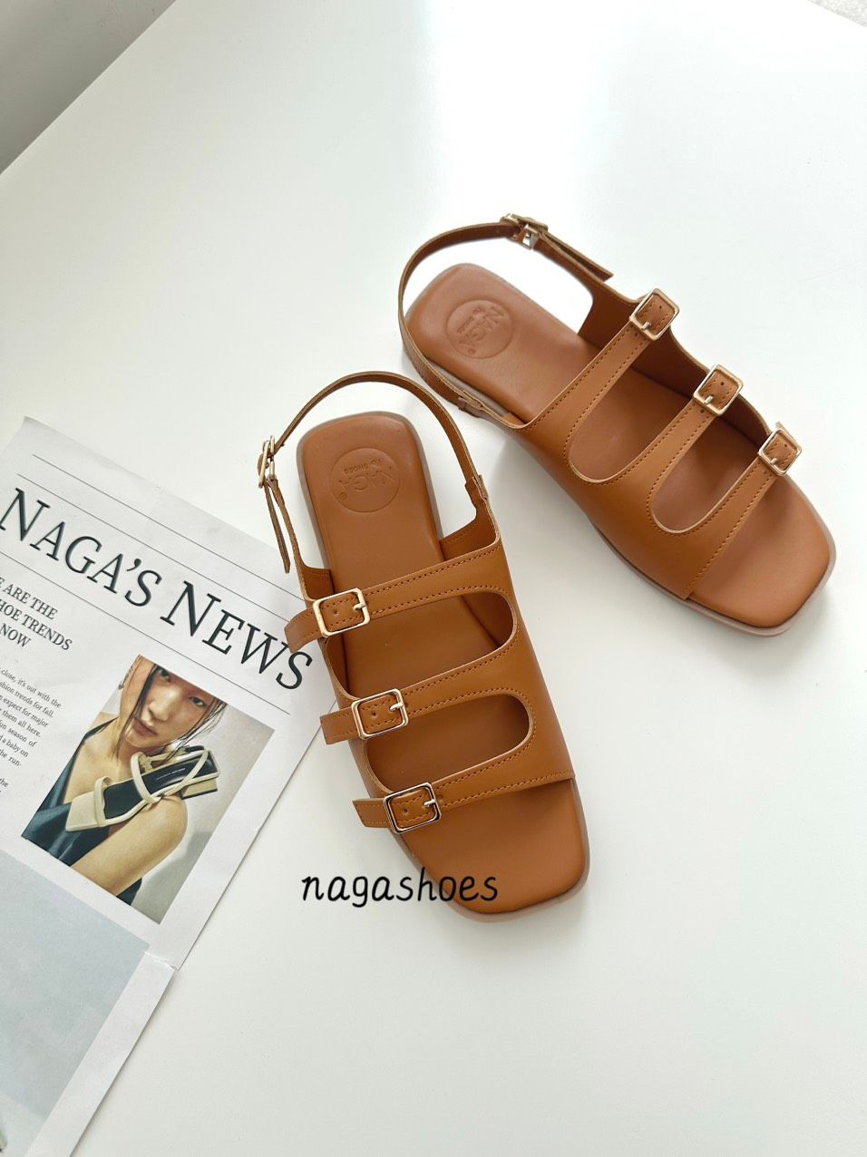  SANDAL NAGASHOES 3 QUAI NGANG PHỐI KHÓA NAS215 