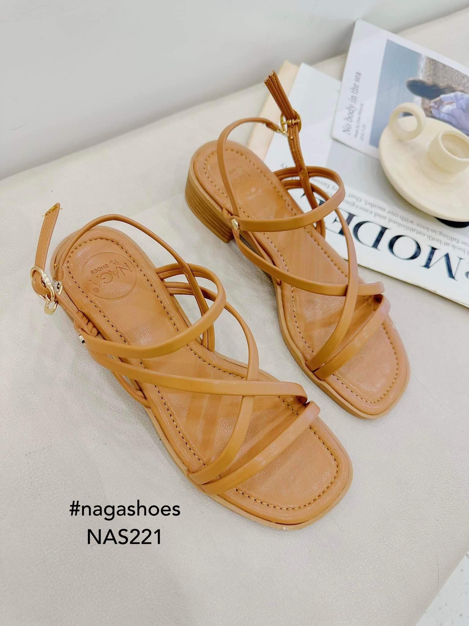  SANDAL NAGASHOES DÂY MẢNH QUAI ĐAN CHÉO 3P NAS221 