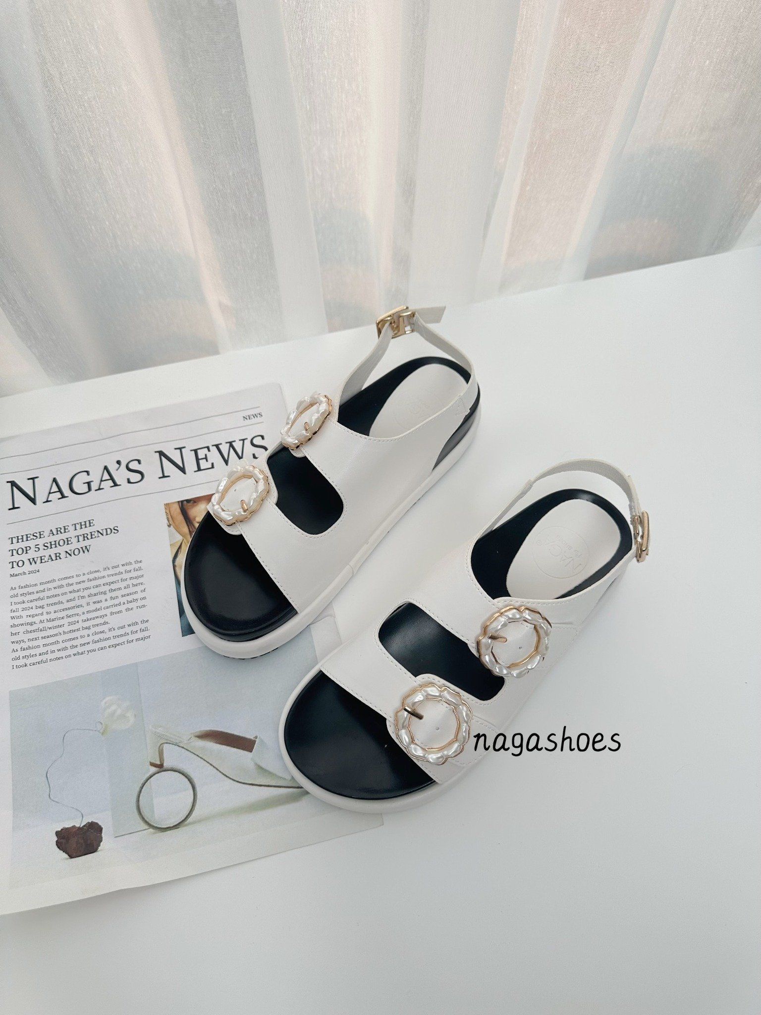  SANDAL NAGASHOES HAI QUAI ĐÍNH KHÓA XỨ  3P NAS242 