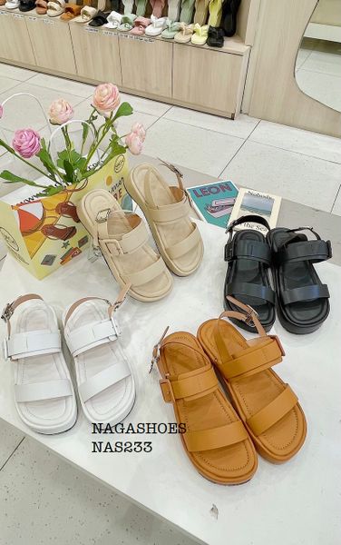  SANDAL NAGASHOES HAI QUAI NGANG BẢN TO KHÓA VUÔNG  4P NAS233 