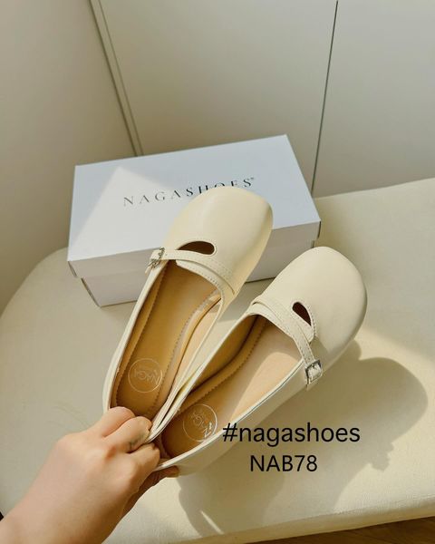  GIÀY BÚP BÊ NAGASHOES MŨI TRÒN QUAI NGANG KHÓA NHỎ  NAB78 