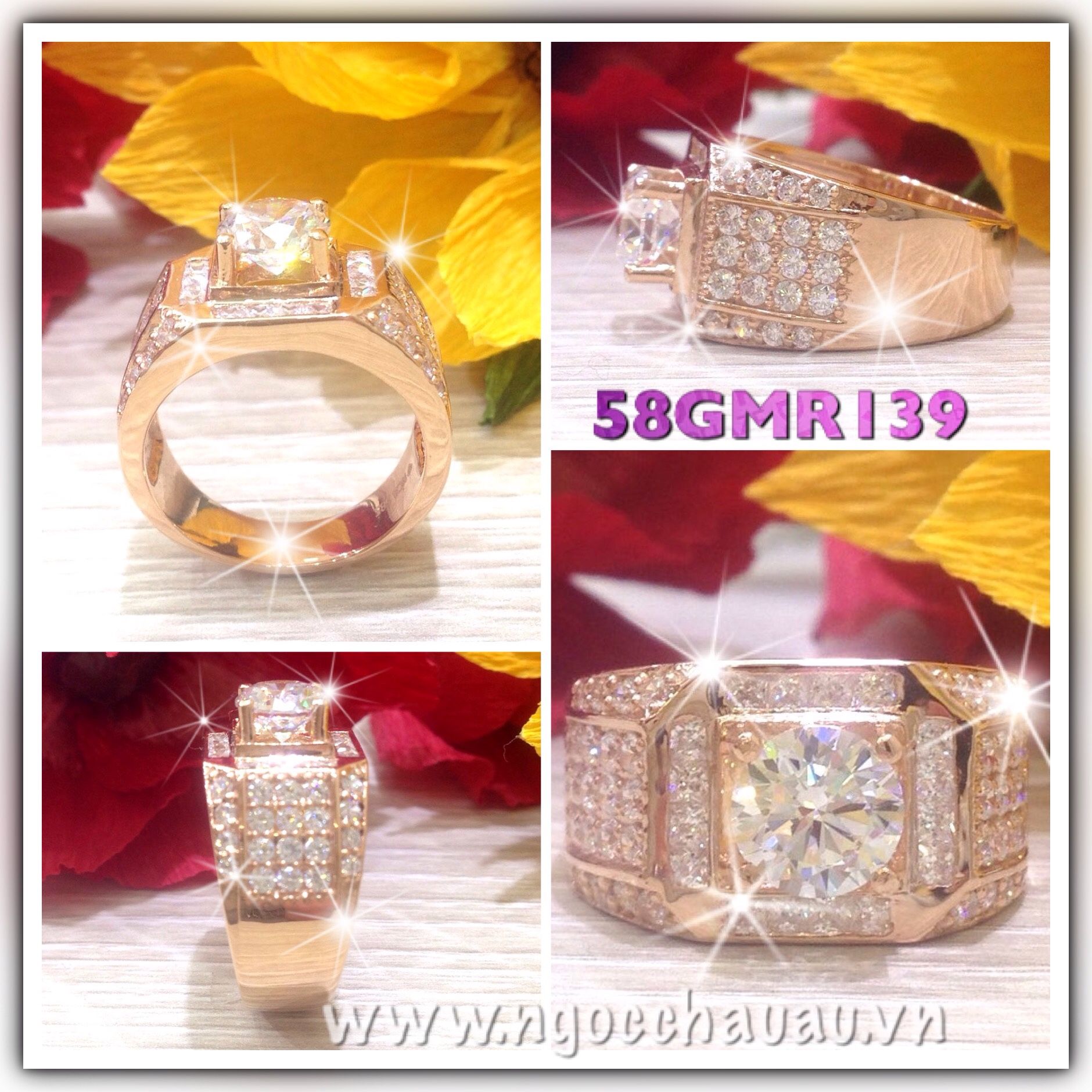 Nhẫn Nam Vàng 58GMR139-1