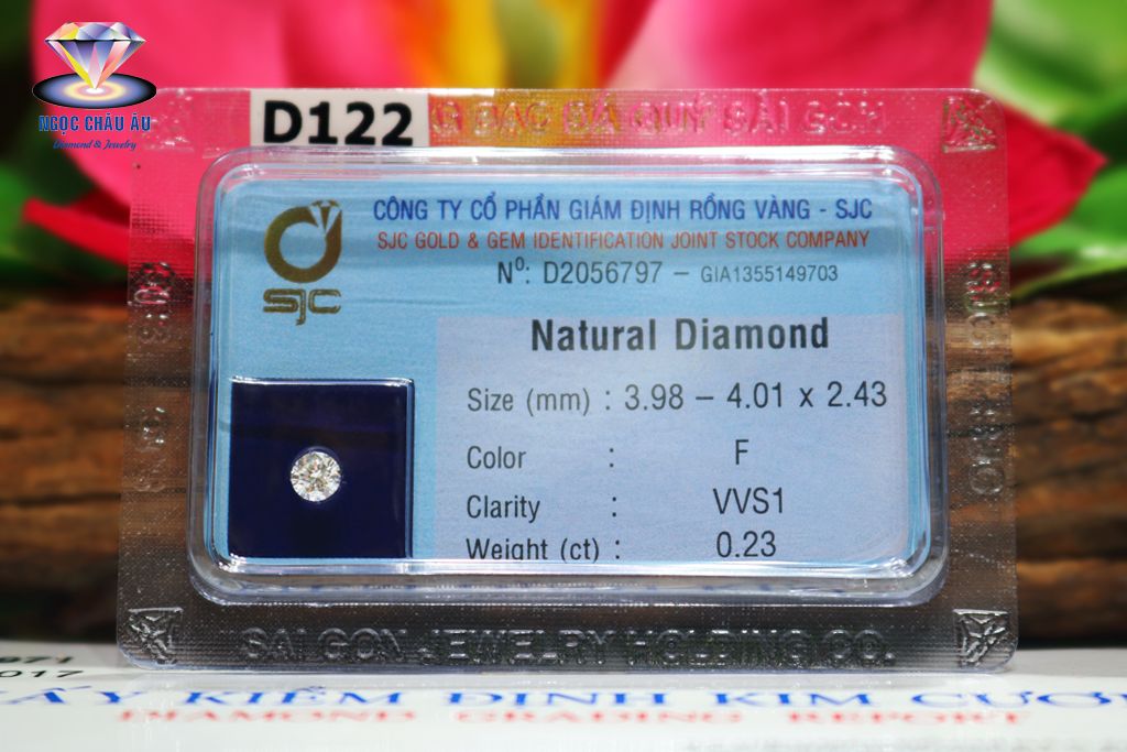  D122-Kim Cương Thiên Nhiên 3.98-4.01x2.43mm; 0.23ct; F/VVS1 (GIA1355149703 - SJC D2056797) 