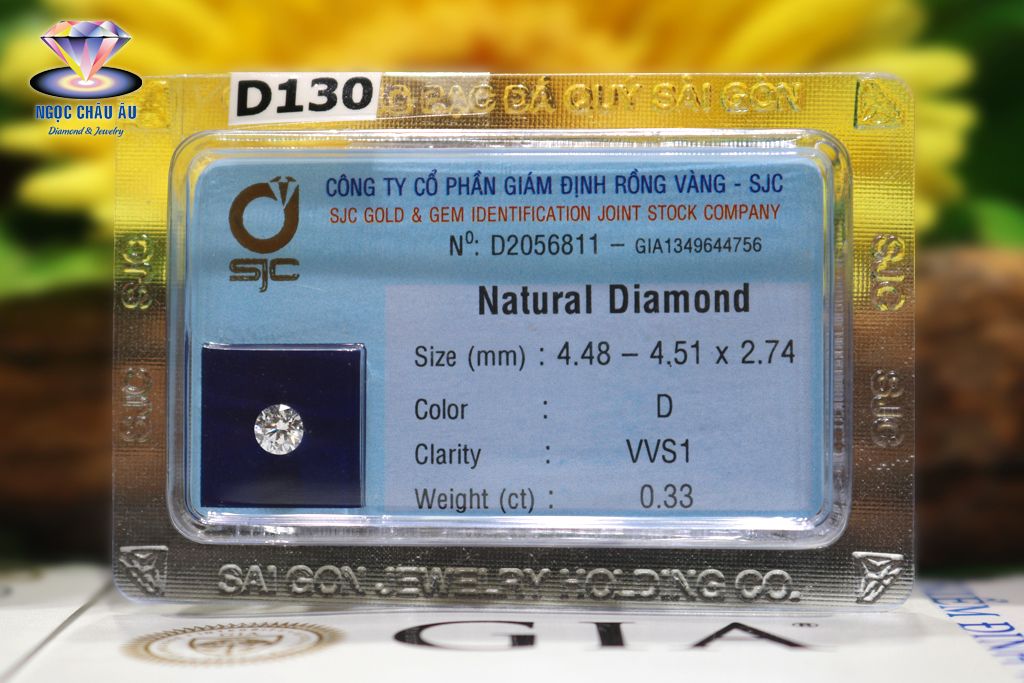  D130-Kim Cương Thiên Nhiên 4.48-4.51x2.74mm; 0.33ct; D/VVS1) (GIA1349644756 - SJC D2056811) 