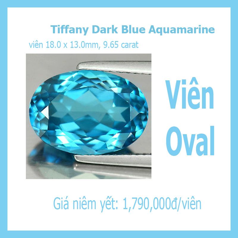  Dark Aquamarine - Oval 18x13mm 