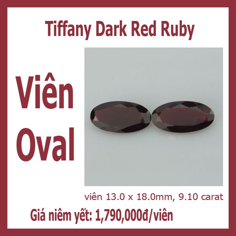 Dark Red Ruby Oval