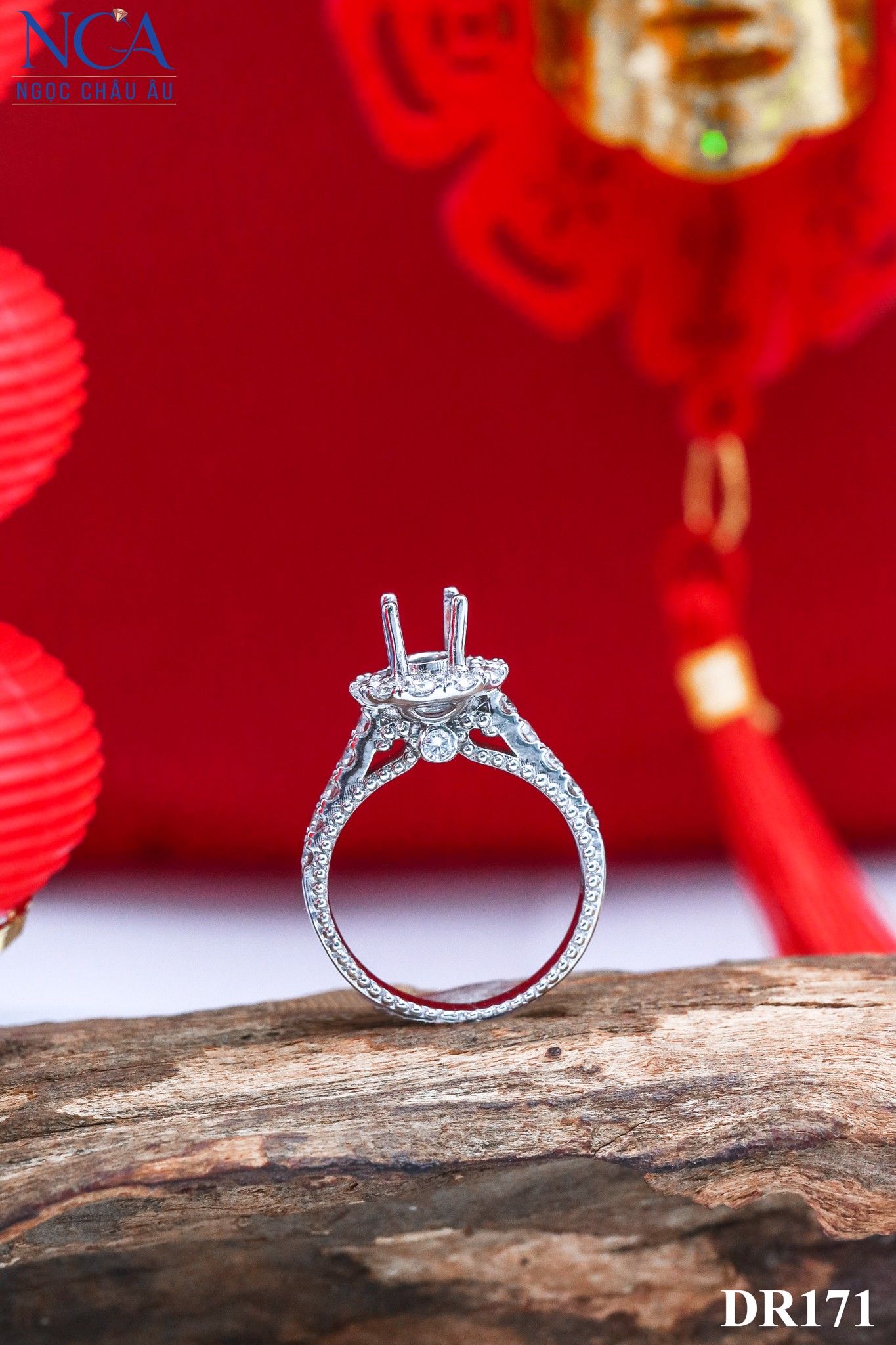 Nhẫn Kim Cương Thiên Nhiên DR171