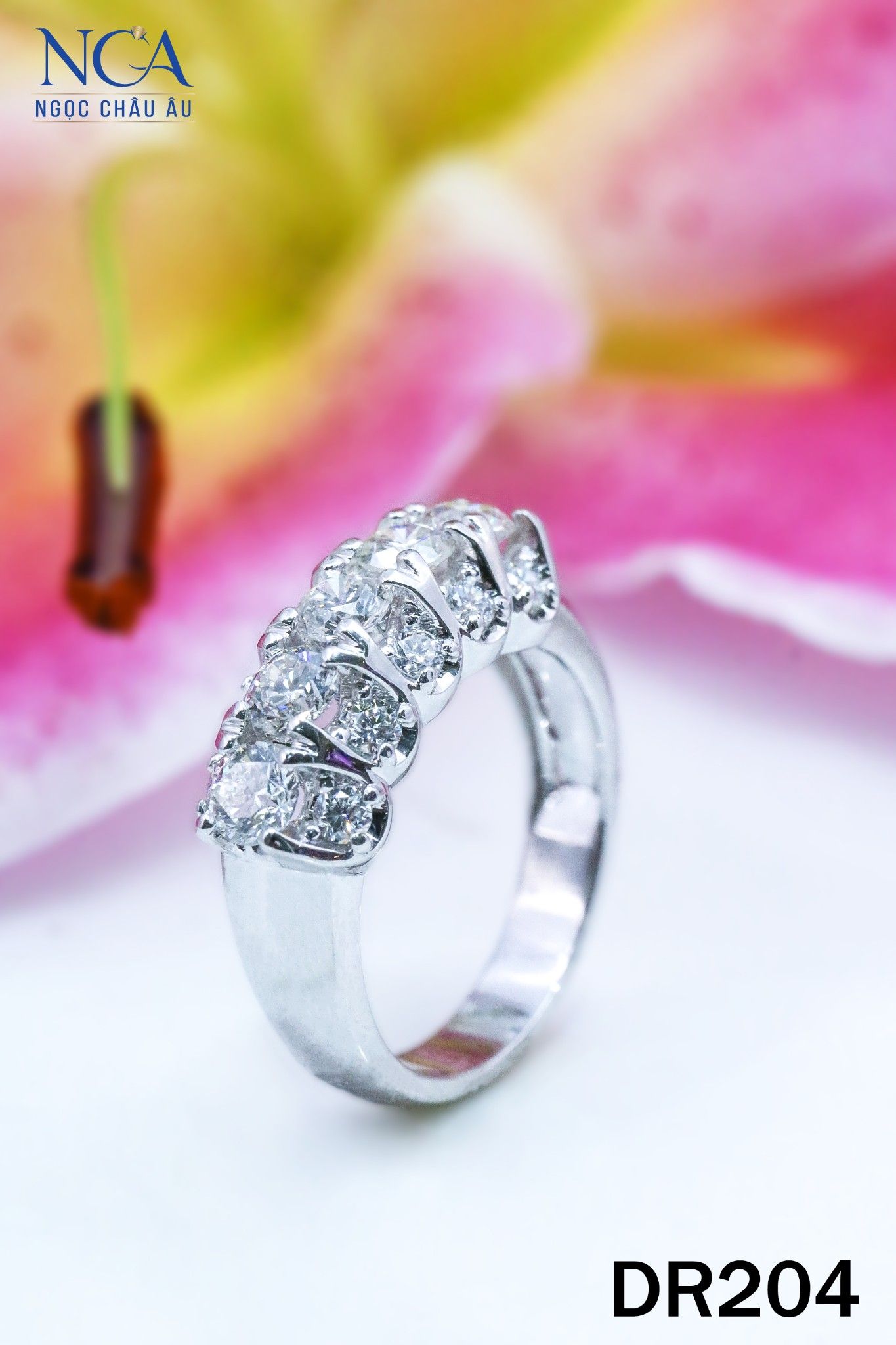 Nhẫn Kim Cương Thiên Nhiên DR204