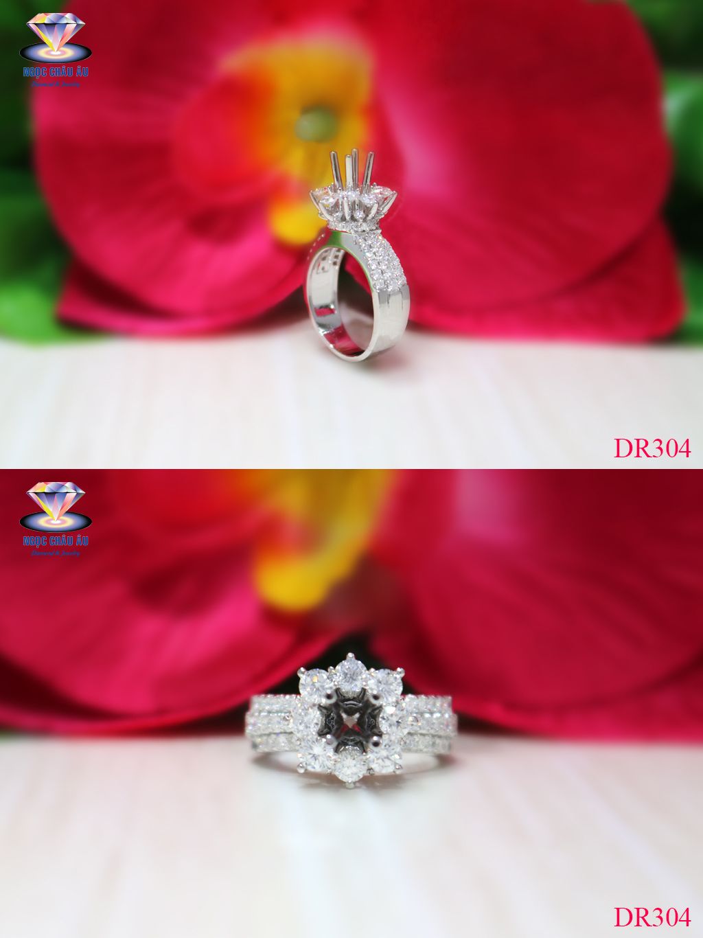 Nhẫn Kim Cương Thiên Nhiên DR304