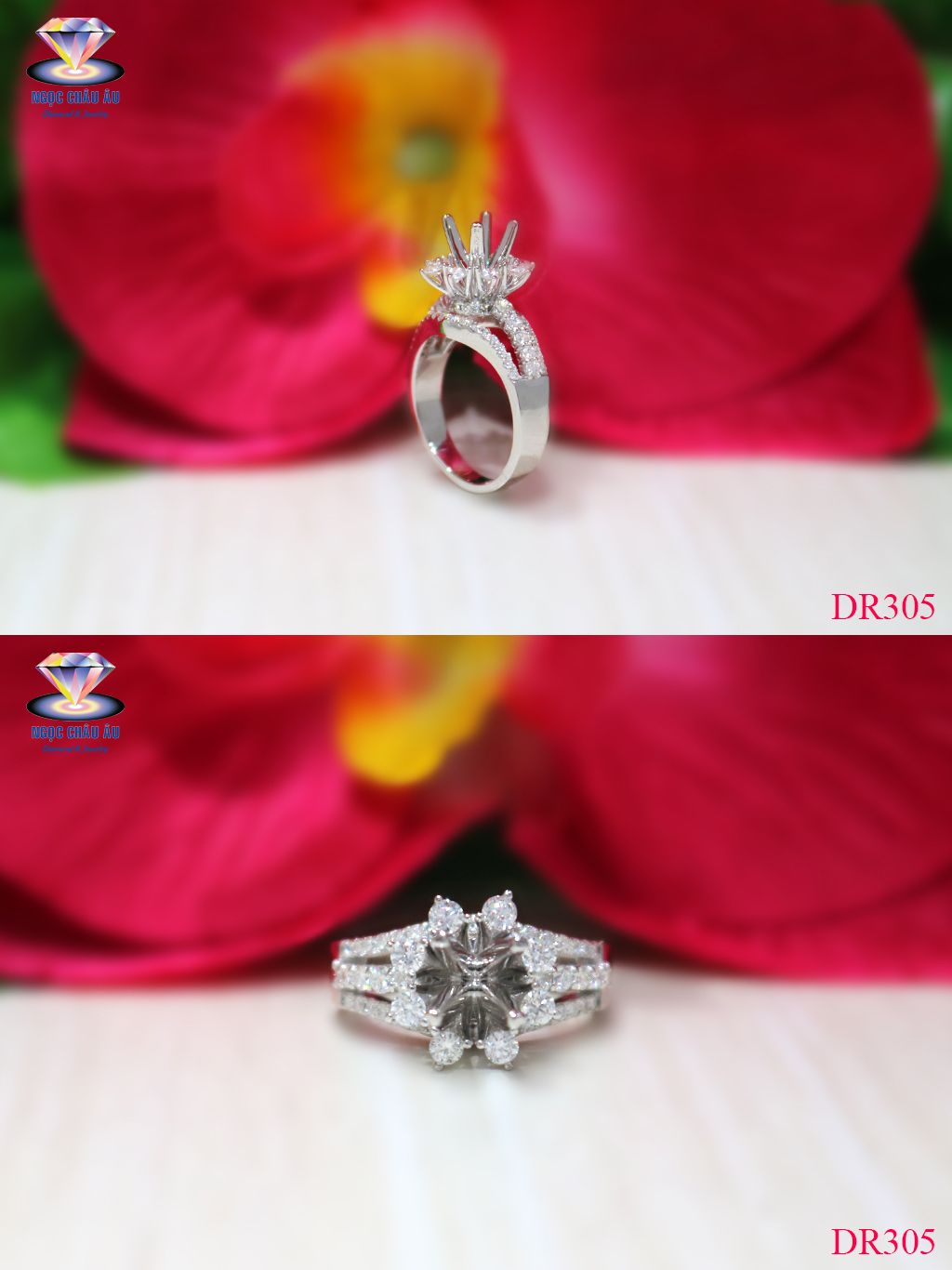 Nhẫn Kim Cương Thiên Nhiên DR305