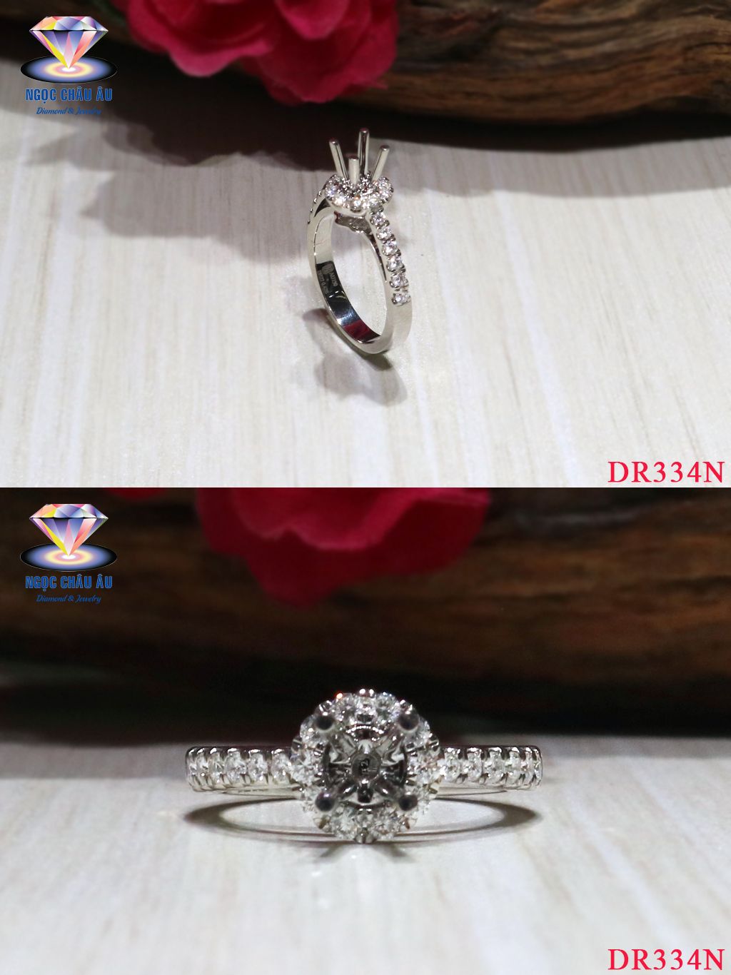 Nhẫn Kim Cương Thiên Nhiên DR334N