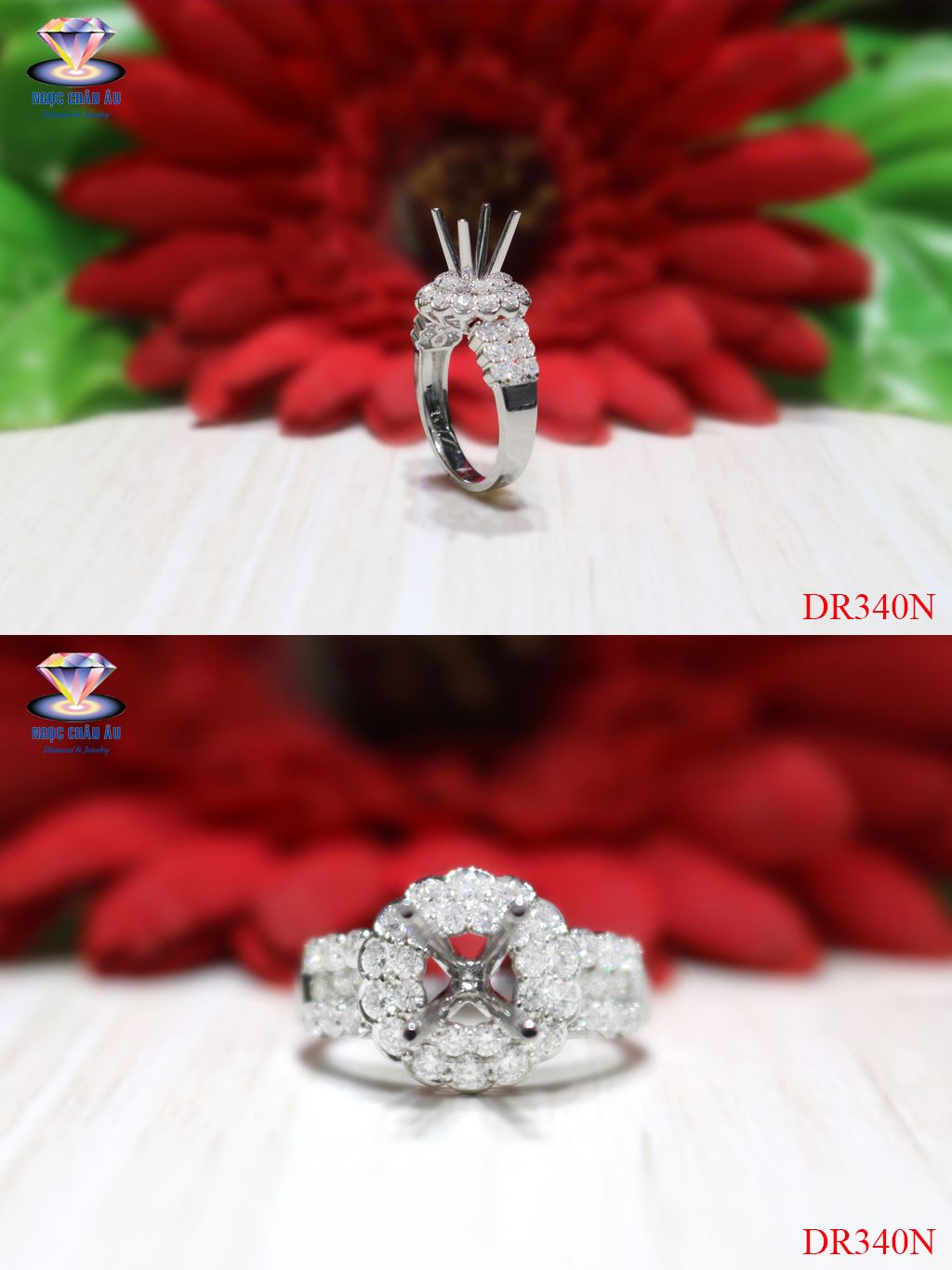 Nhẫn Kim Cương Thiên Nhiên DR340N