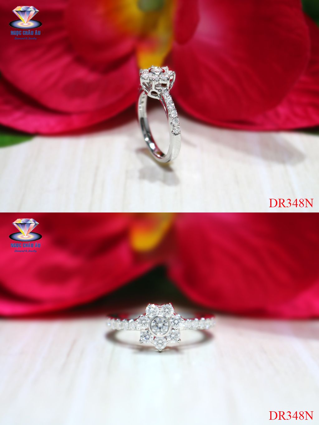 Nhẫn Kim Cương Thiên Nhiên DR348N