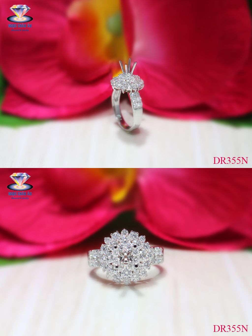 Nhẫn Kim Cương Thiên Nhiên DR355N