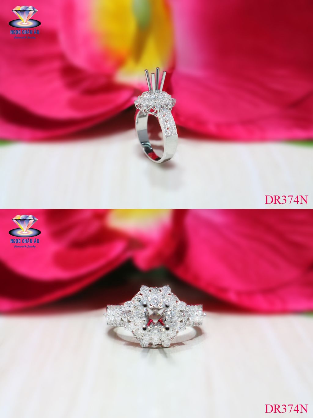 Nhẫn Kim Cương Thiên Nhiên DR374N