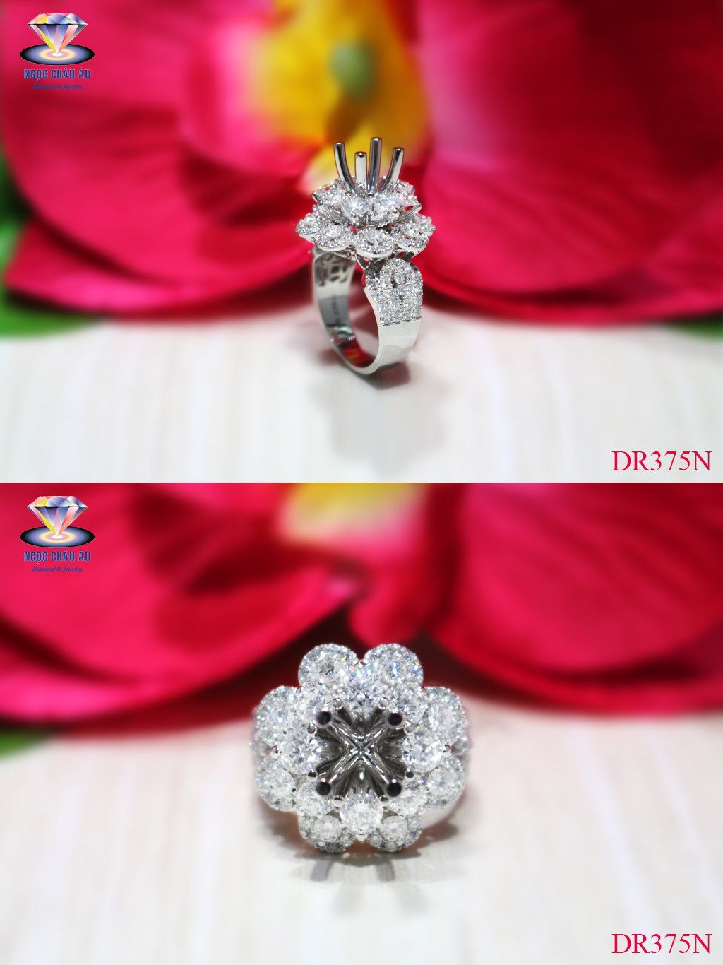 Nhẫn Kim Cương Thiên Nhiên DR375N