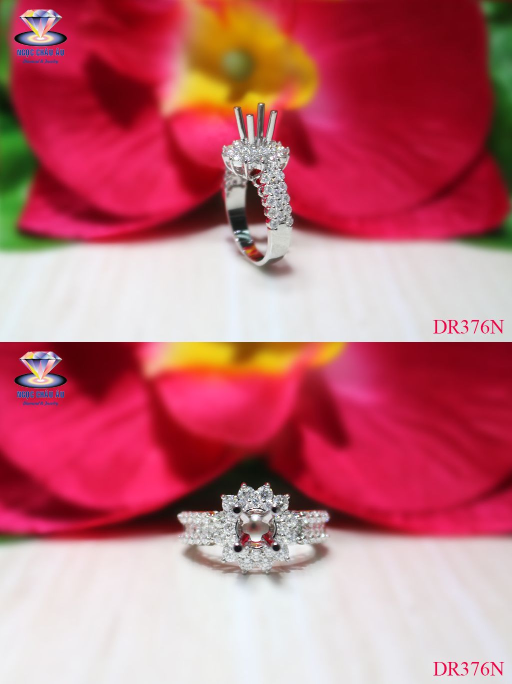 Nhẫn Kim Cương Thiên Nhiên DR376N