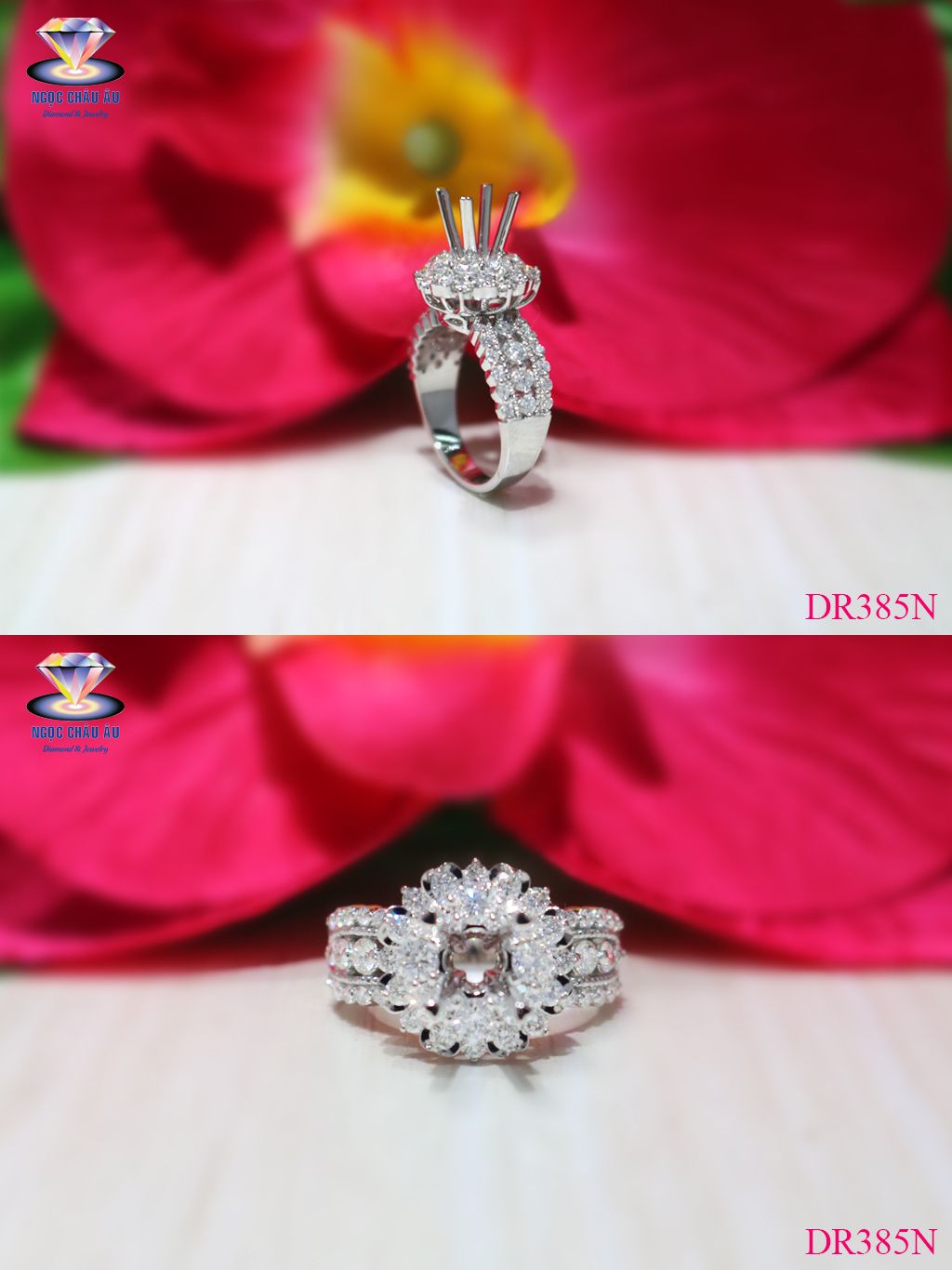 Nhẫn Kim Cương Thiên Nhiên DR385N