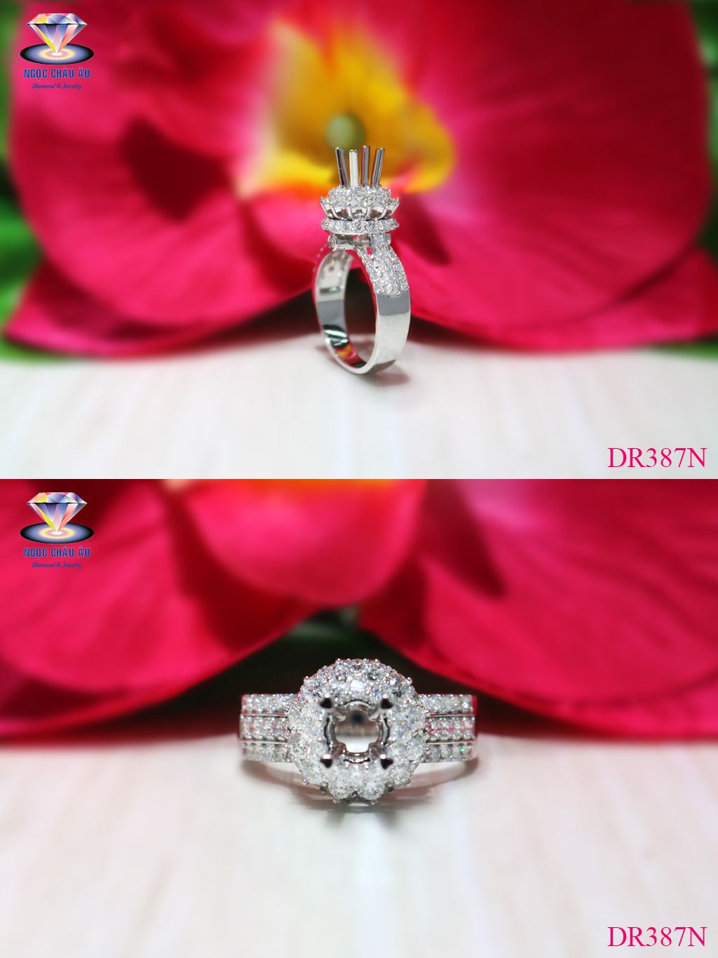 Nhẫn Kim Cương Thiên Nhiên DR387N