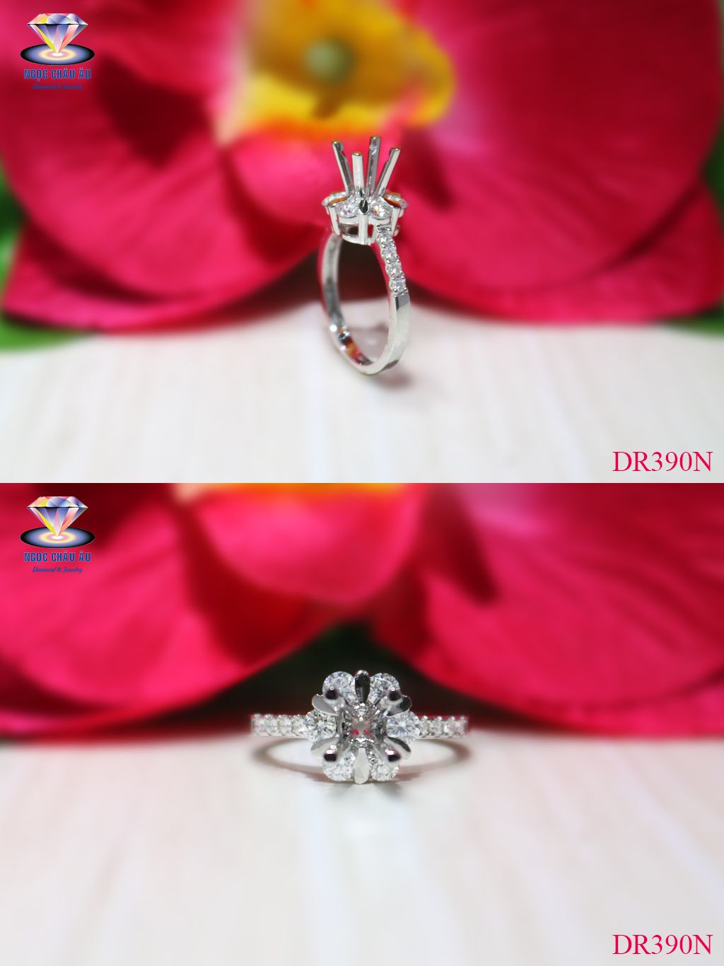 Nhẫn Kim Cương Thiên Nhiên DR390N