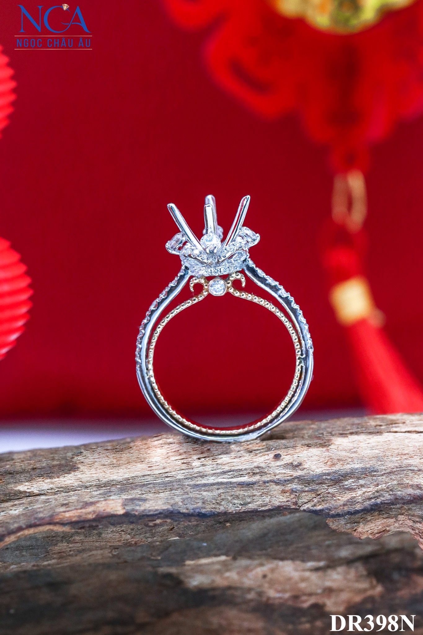 Nhẫn Kim Cương Thiên Nhiên DR398N