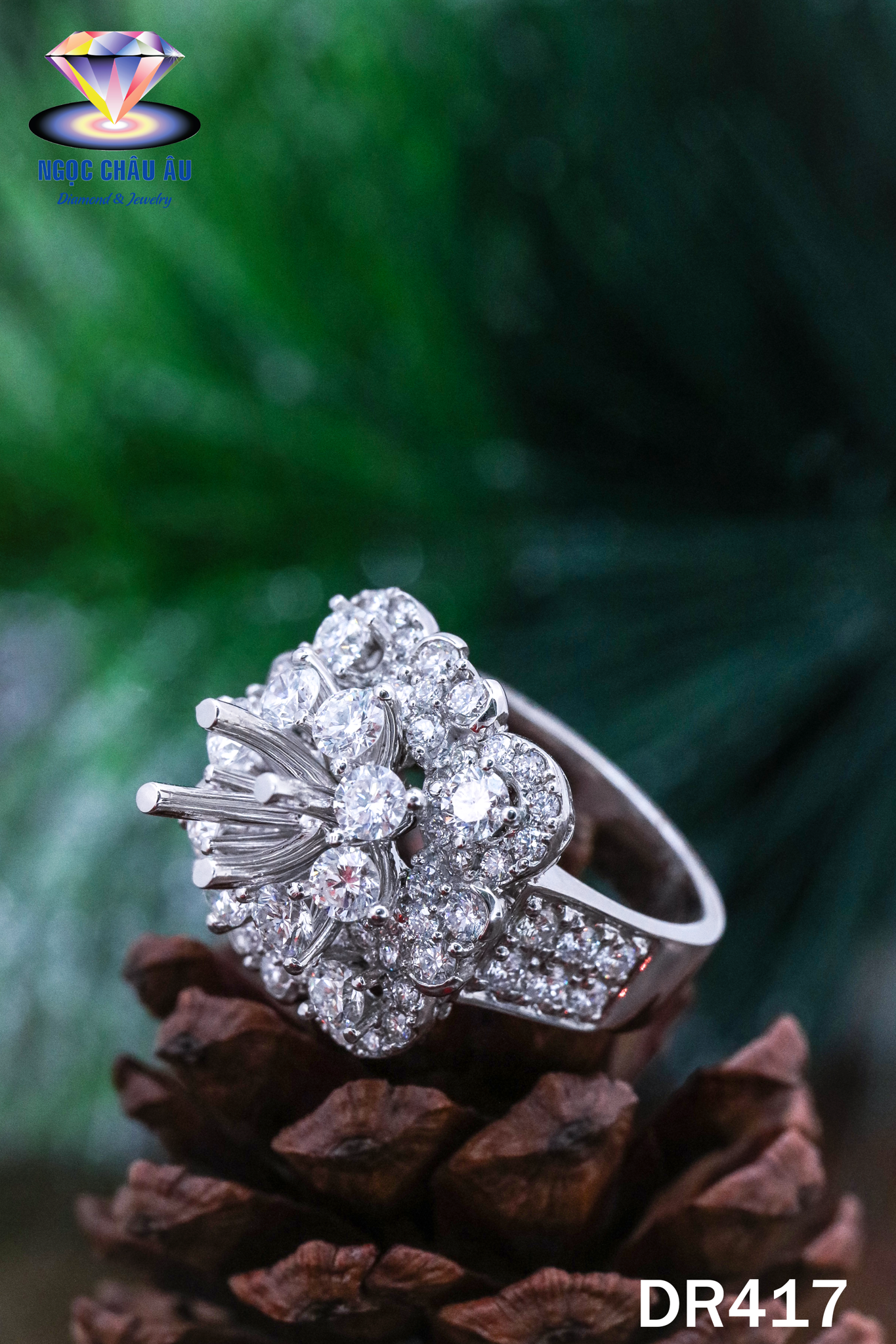 Nhẫn Kim Cương Thiên Nhiên DR417