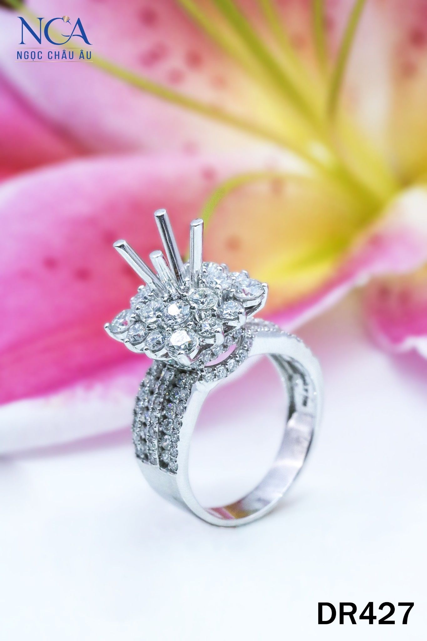 Nhẫn Kim Cương Thiên Nhiên DR427