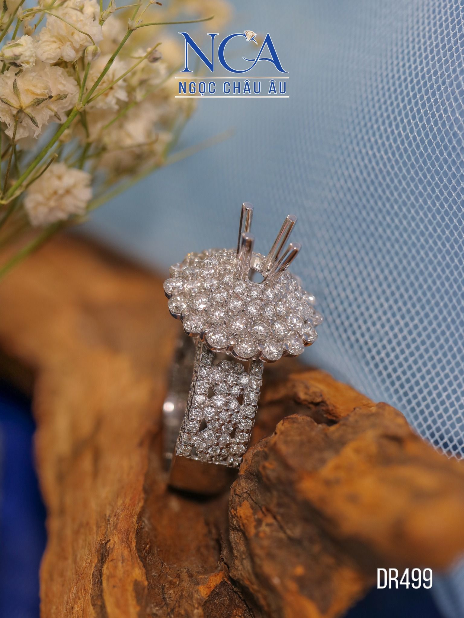 Nhẫn Kim Cương Thiên Nhiên DR499