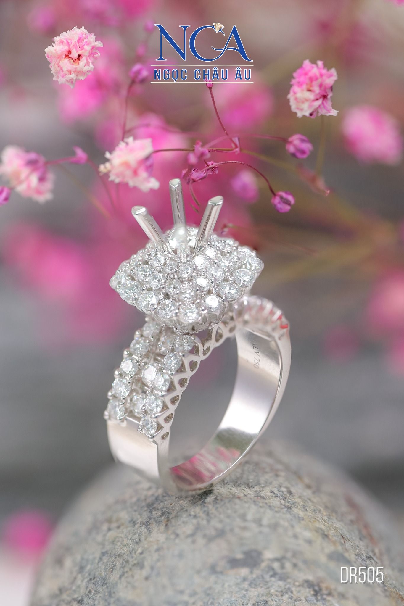 Nhẫn Kim Cương Thiên Nhiên DR505