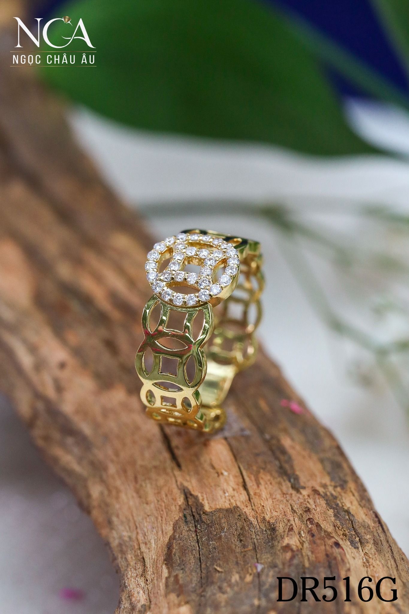 Nhẫn Kim Cương Thiên Nhiên DR516G-2