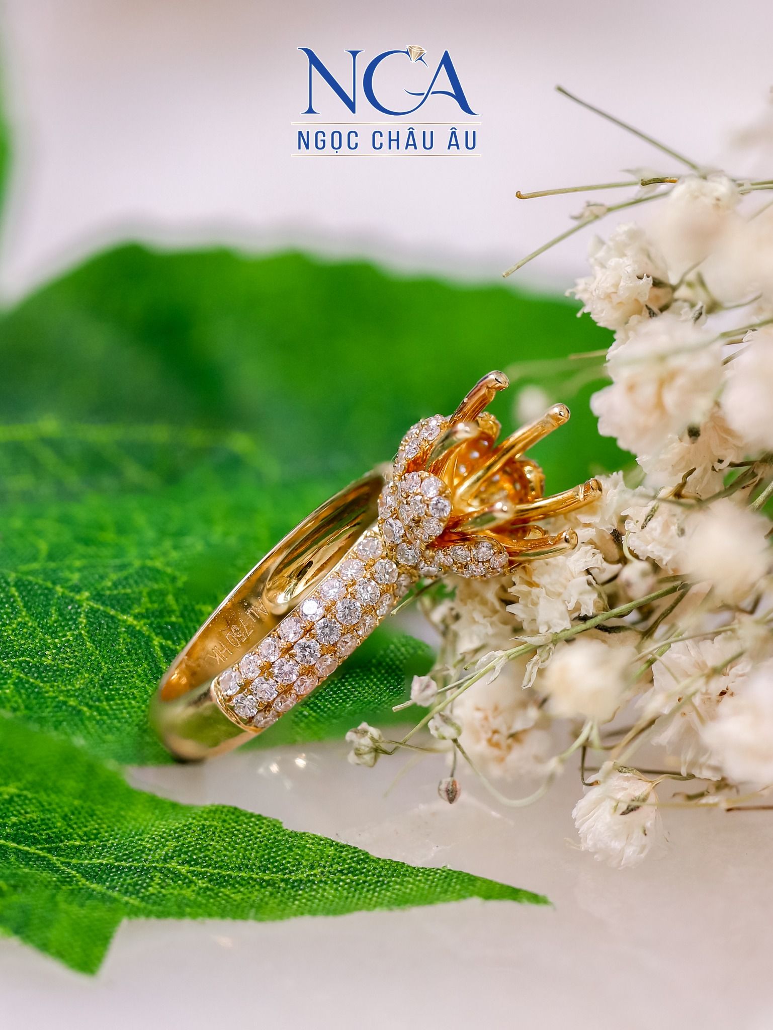 Nhẫn Kim Cương Thiên Nhiên DR522G-S