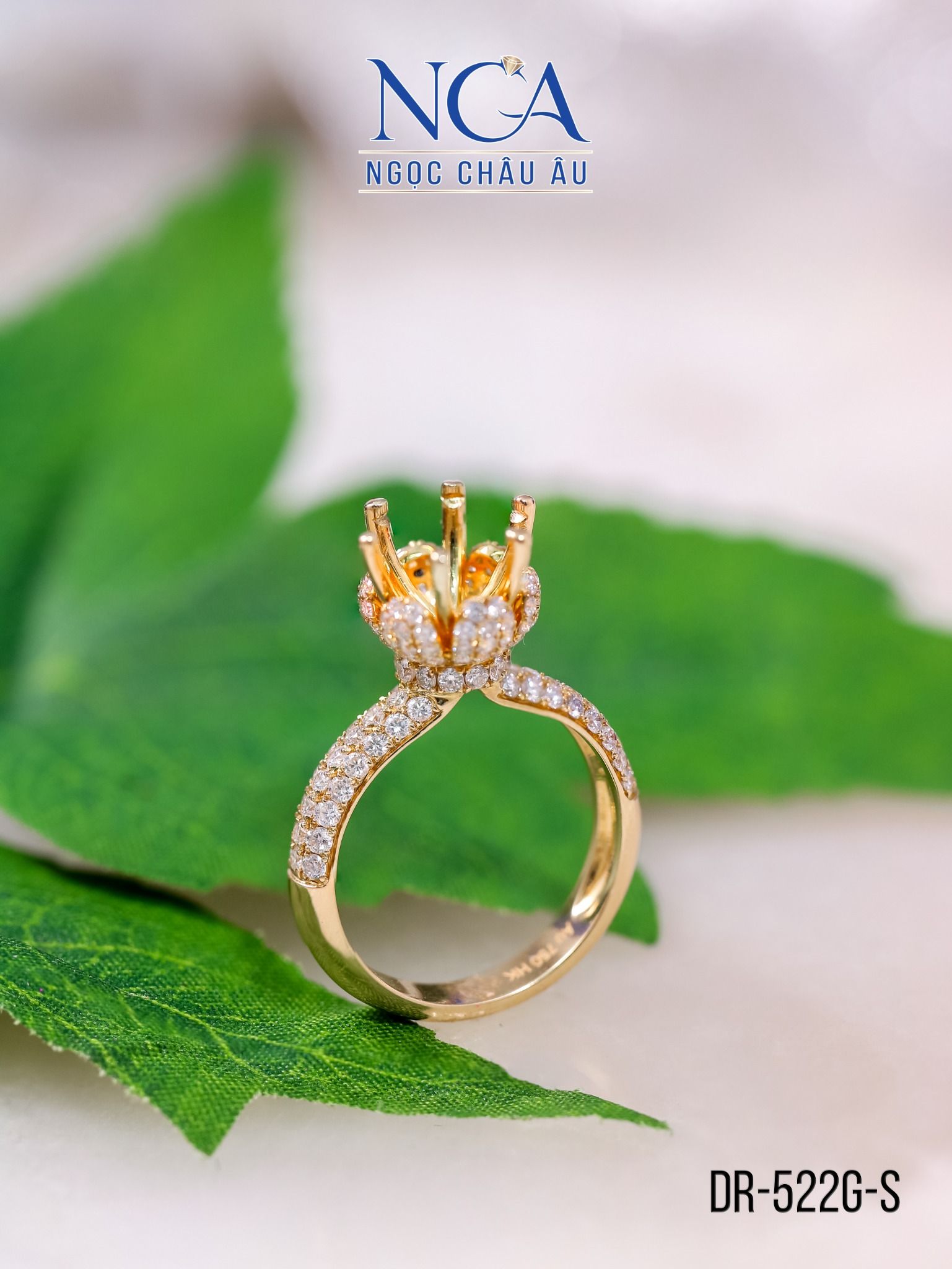 Nhẫn Kim Cương Thiên Nhiên DR522G-S