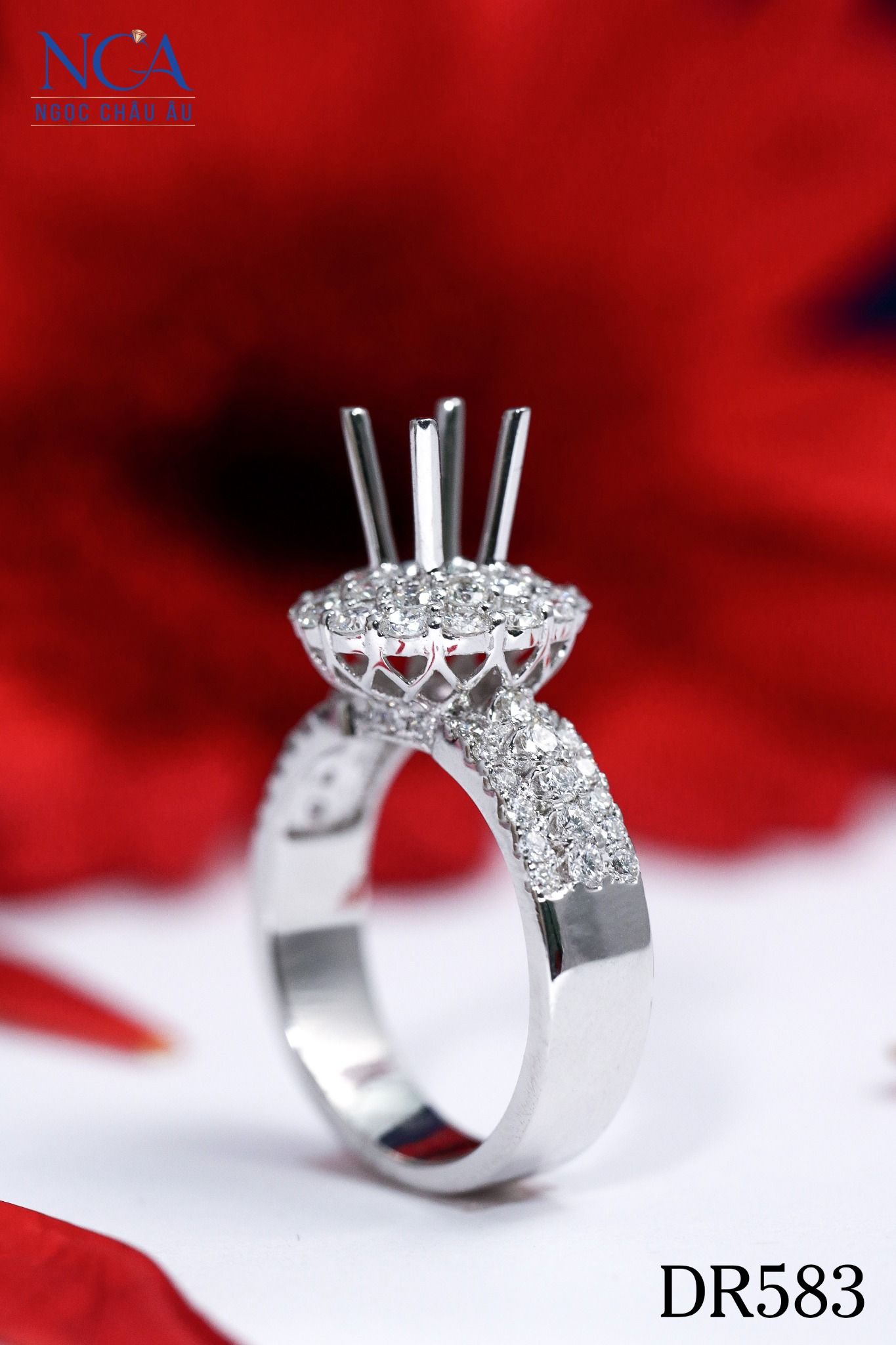 Nhẫn Kim Cương Thiên Nhiên DR583