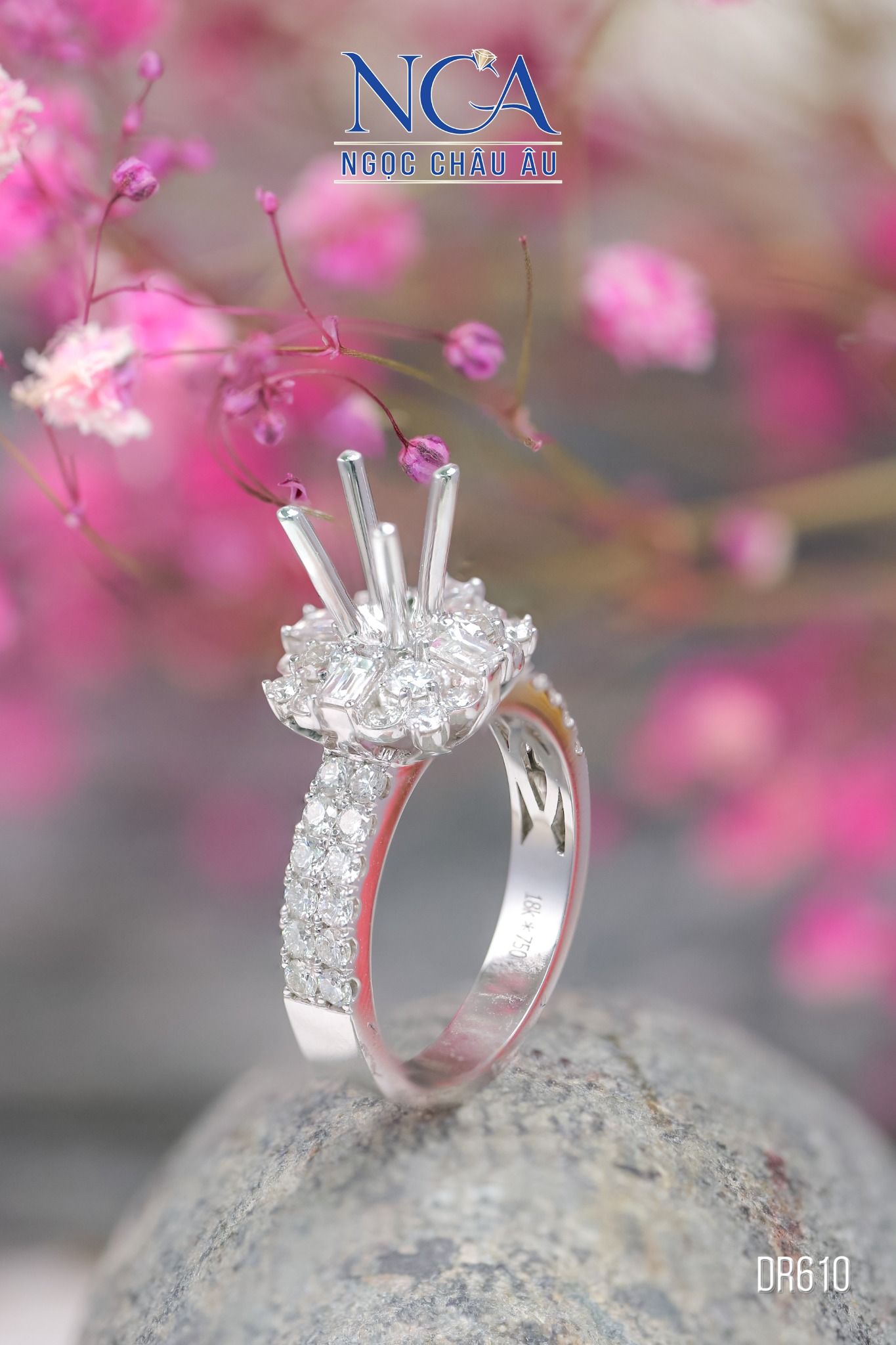 Nhẫn Kim Cương Thiên Nhiên DR610