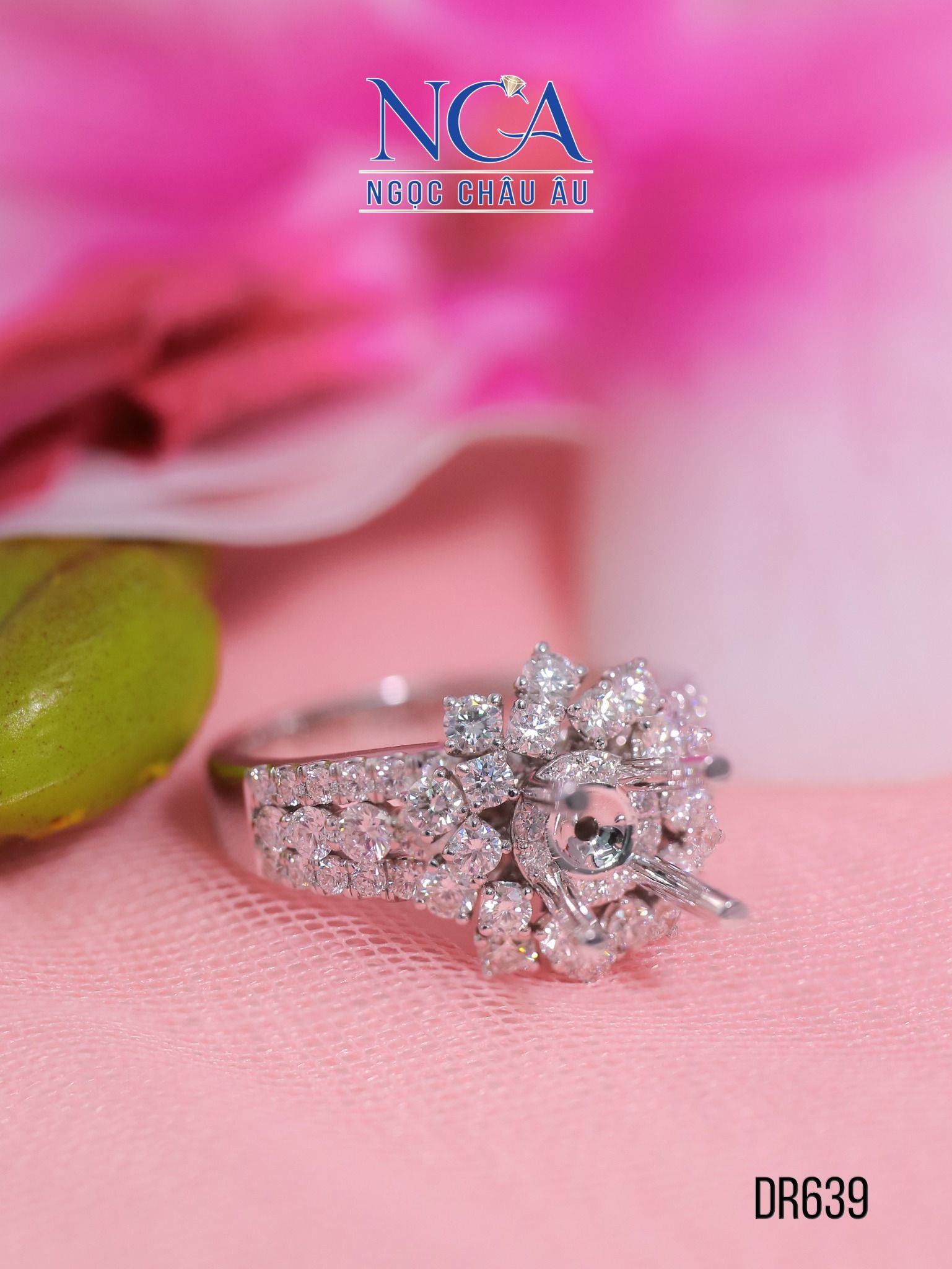 Nhẫn Kim Cương Thiên Nhiên DR639