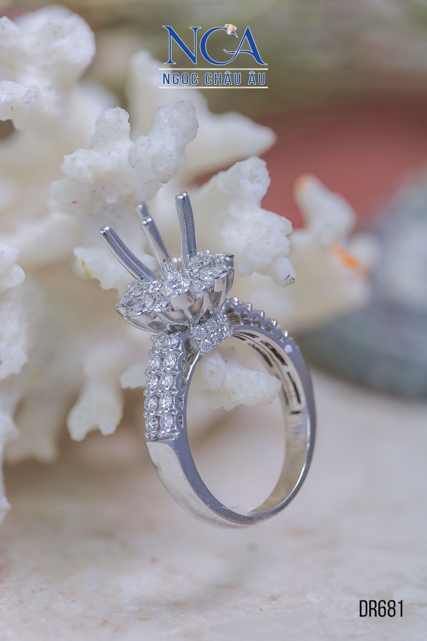 Nhẫn Kim Cương Thiên Nhiên DR681