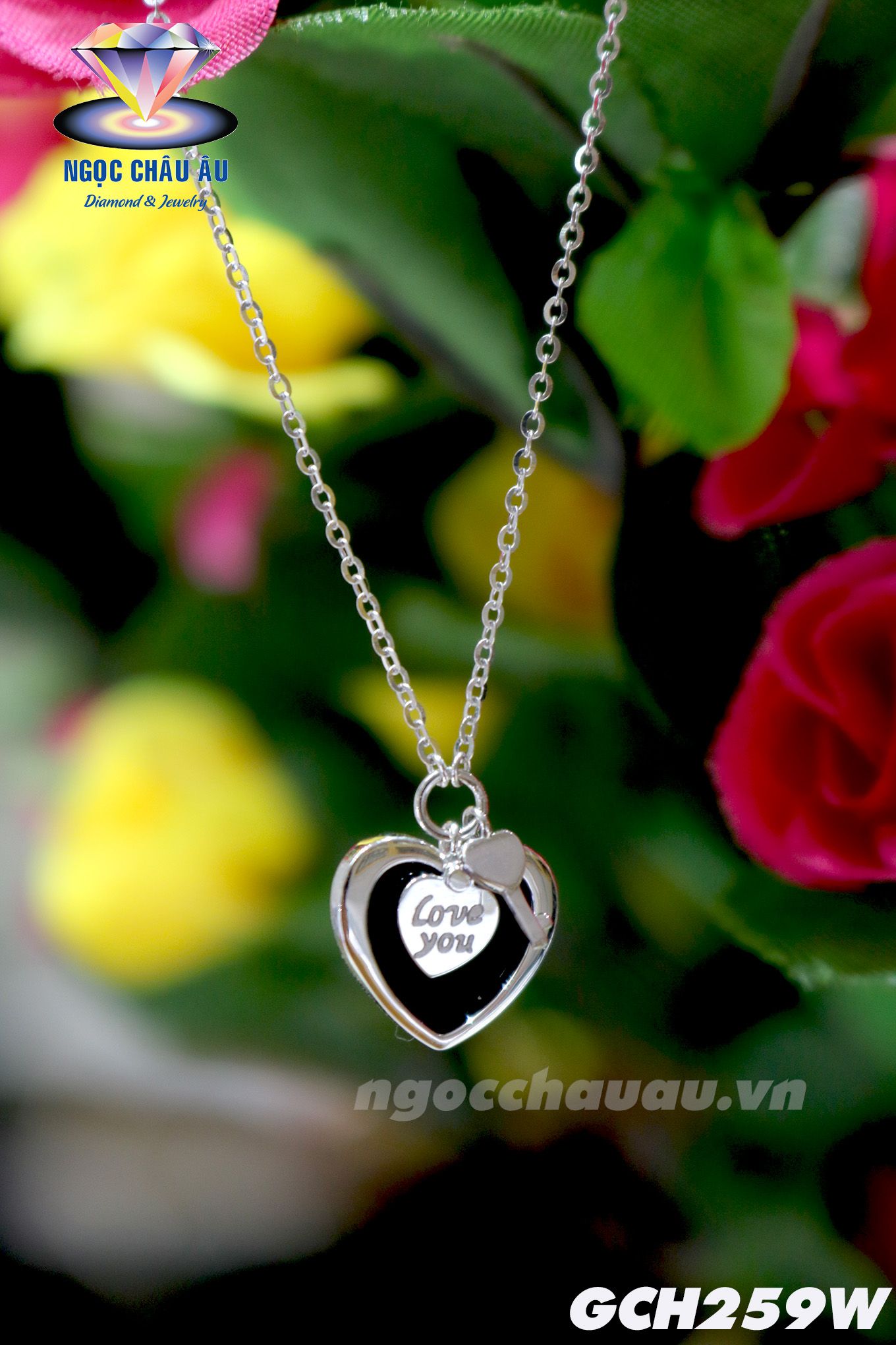 Dây chuyền vàng ý GCH259W