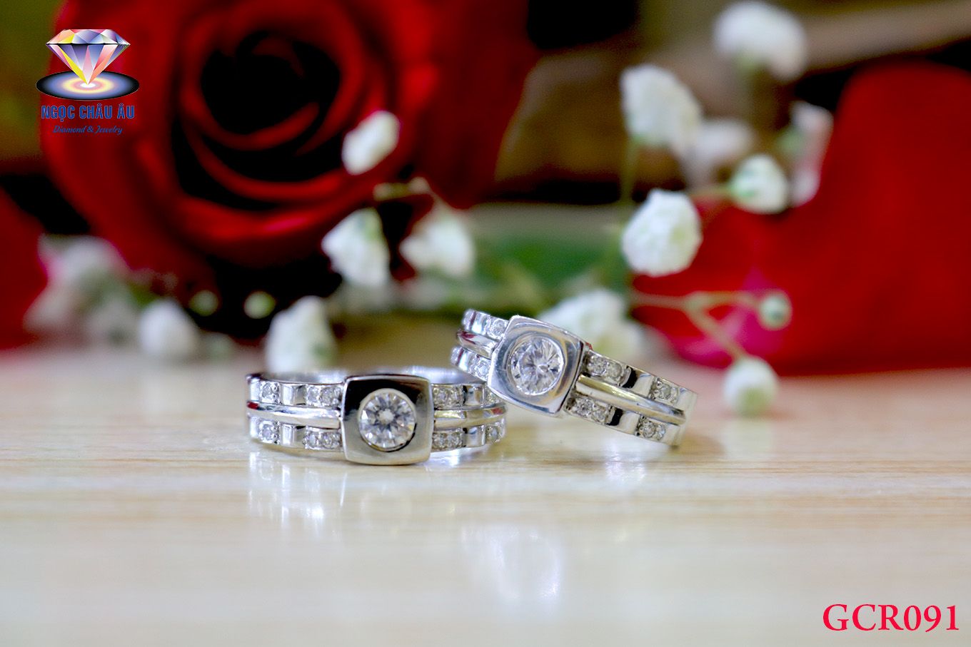 Nhẫn Cưới Vàng Ý GCR091