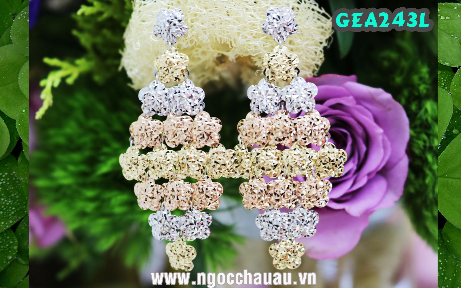 Hoa tai Vàng Ý GEA243L