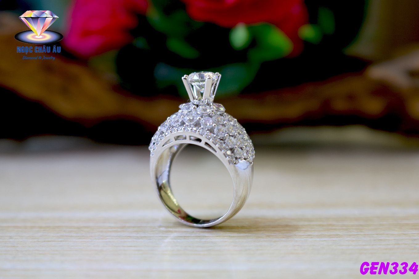 Nhẫn nữ vàng ý GEN334
