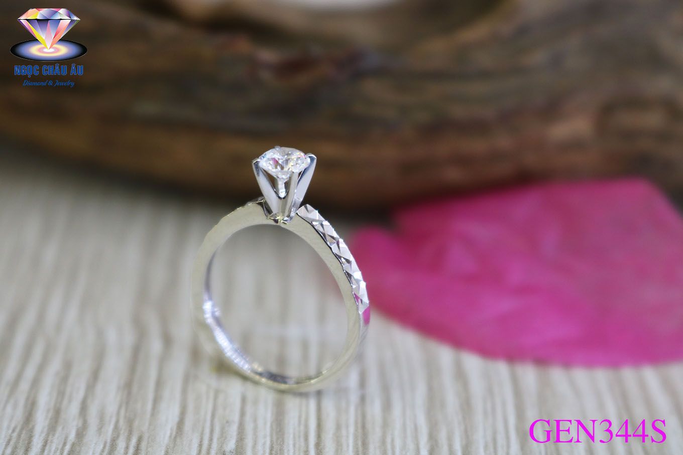 Nhẫn nữ Vàng Ý GEN344S