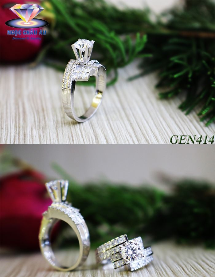 Nhẫn nữ Vàng Ý GEN414