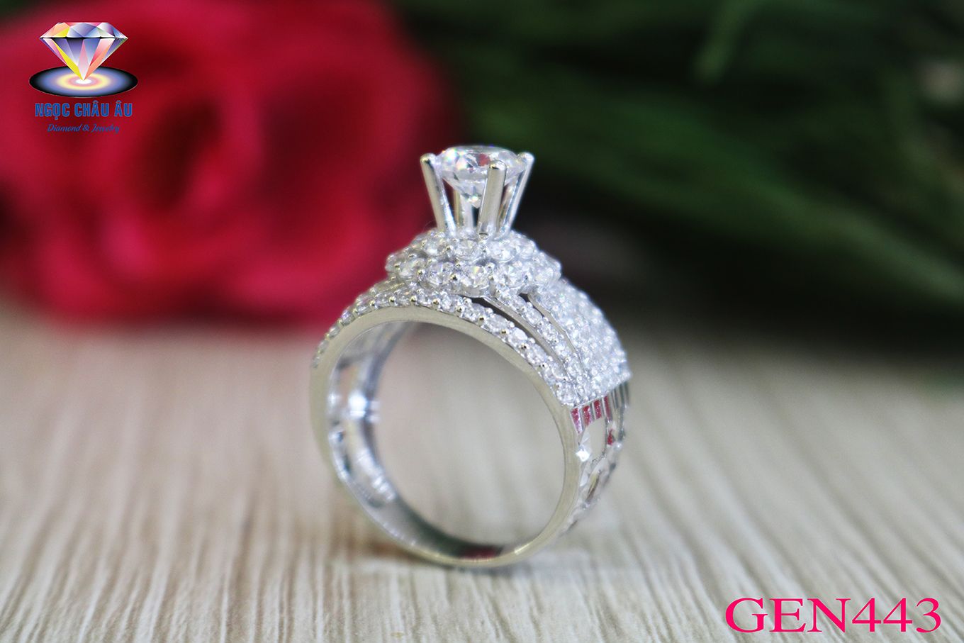 Nhẫn nữ Vàng Ý GEN443