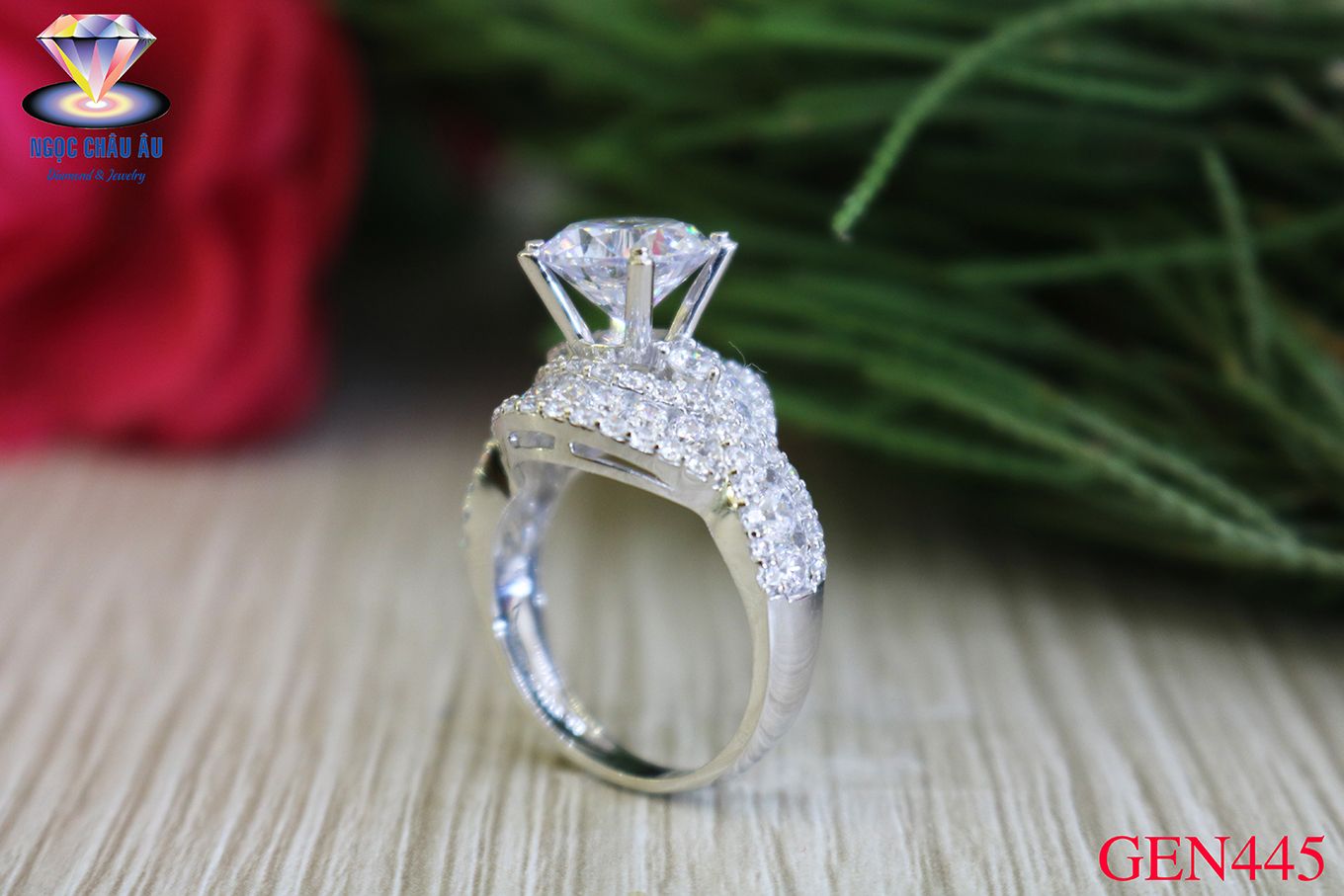 Nhẫn nữ vàng ý GEN445