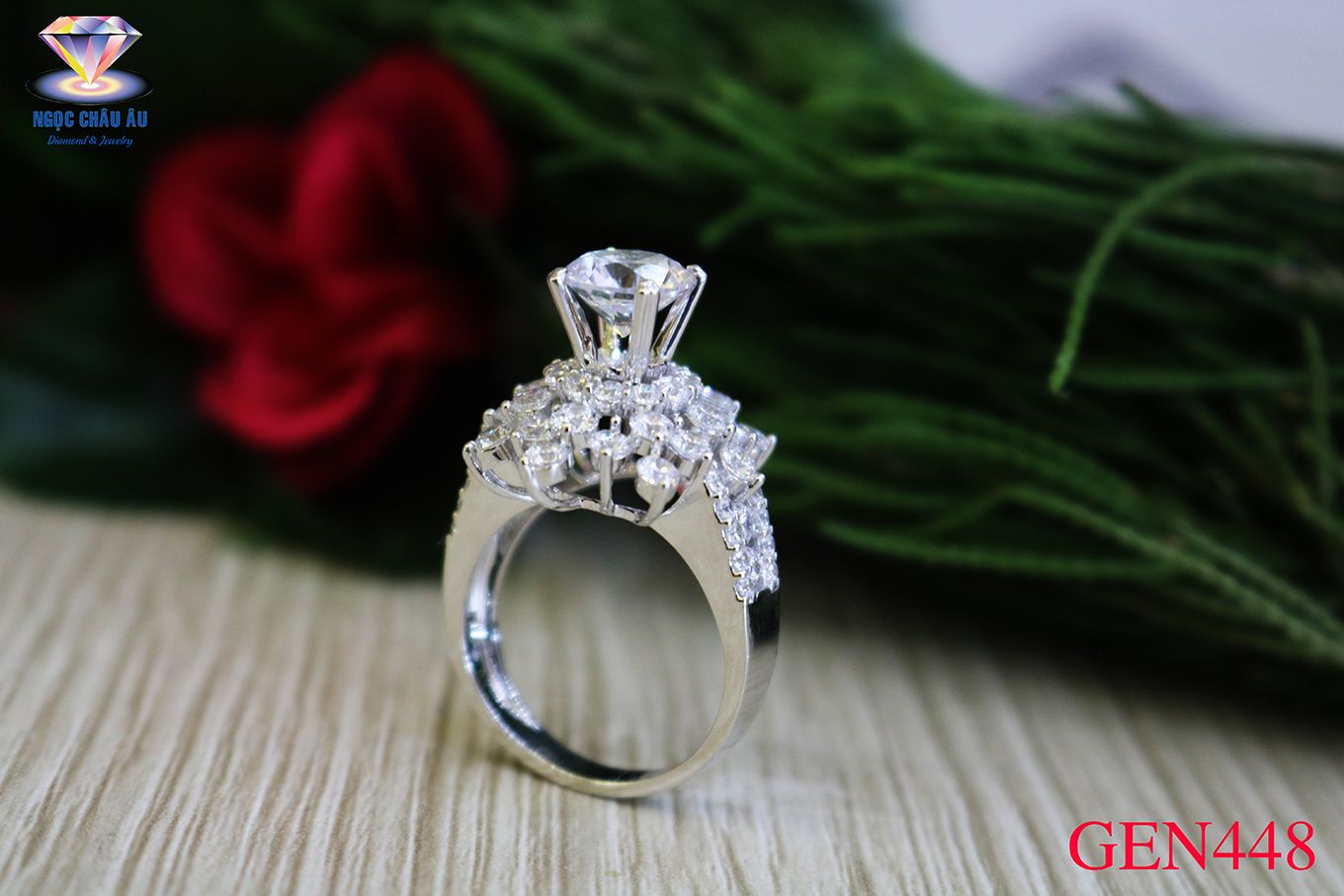 Nhẫn nữ Vàng Ý GEN448