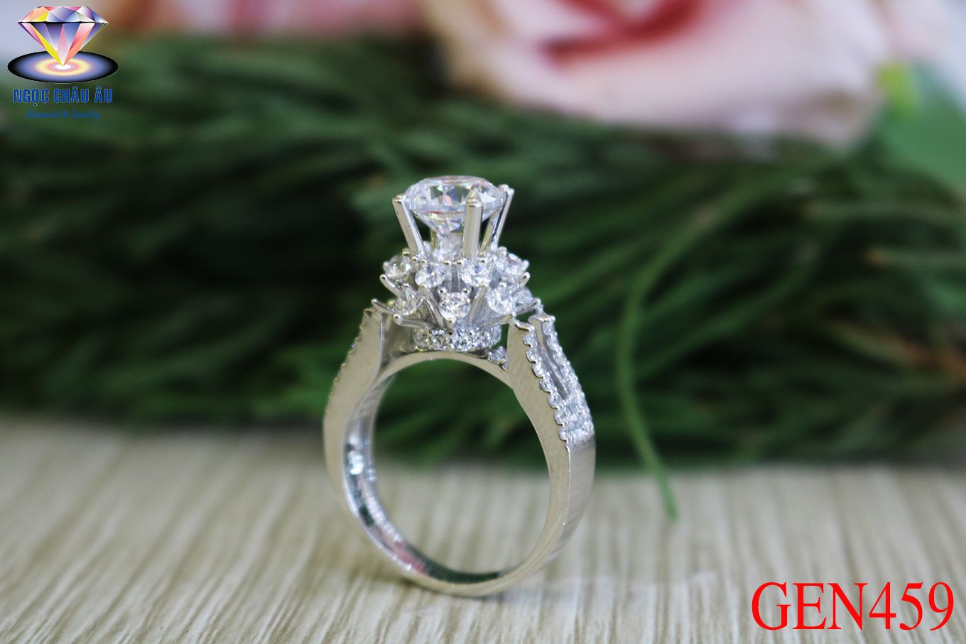 Nhẫn nữ vàng ý GEN459