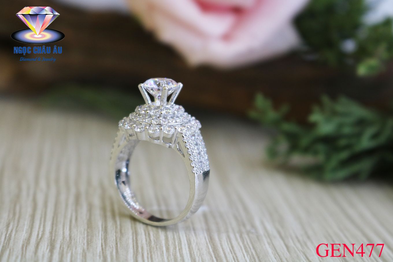 Nhẫn nữ vàng ý GEN477
